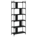 Librería de 6 estantes madera de ingeniería negro 76x32x192 cm