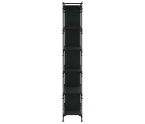 Librería de 6 estantes madera de ingeniería negro 76x32x192 cm