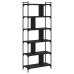 Librería de 6 estantes madera de ingeniería negro 76x32x192 cm