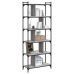 Librería 6 estantes madera ingeniería gris Sonoma 76x32x192 cm