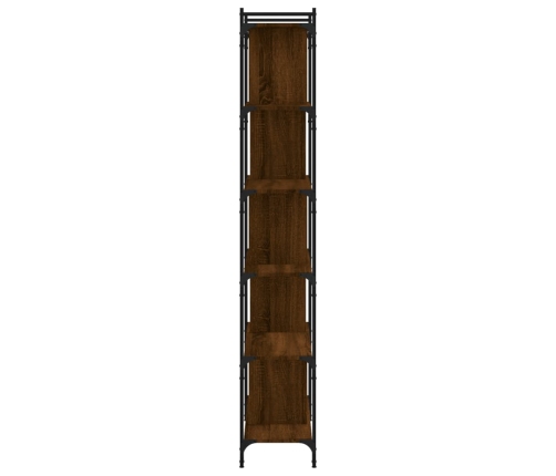 vidaXL Librería 6 estantes madera ingeniería marrón roble 76x32x192 cm