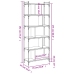 vidaXL Librería 6 estantes madera ingeniería marrón roble 76x32x192 cm