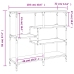 Mesa consola madera de ingeniería roble ahumado 103x32x95 cm