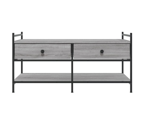 vidaXL Mesa de centro madera de ingeniería gris Sonoma 99x50x50 cm