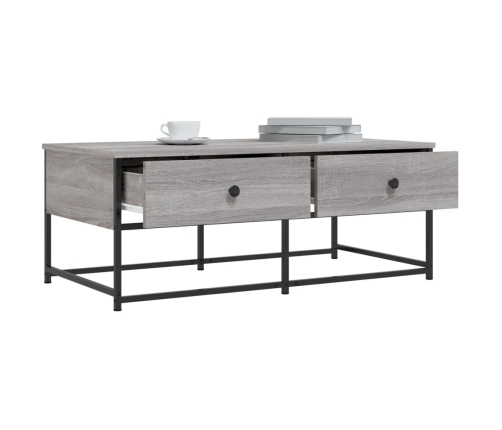 Mesa de centro madera de ingeniería gris Sonoma 100x51x40 cm