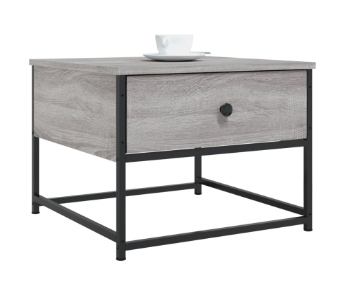 Mesa de centro madera contrachapada gris Sonoma 51x51x40 cm