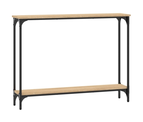 Mesa consola madera de ingeniería roble Sonoma 100x22,5x75 cm