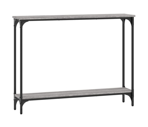 Mesa consola madera de ingeniería gris Sonoma 100x22,5x75 cm