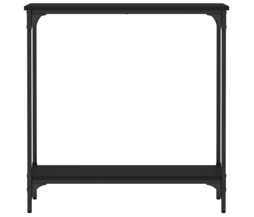 vidaXL Mesa consola madera de ingeniería negra 75x22,5x75 cm