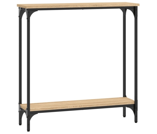 Mesa consola madera de ingeniería roble Sonoma 75x22,5x75 cm