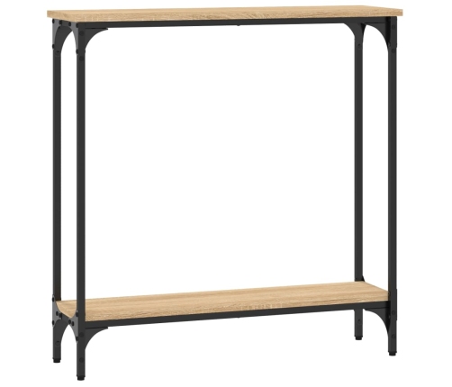 Mesa consola madera de ingeniería roble Sonoma 75x22,5x75 cm