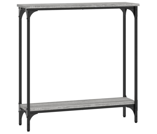 Mesa consola madera de ingeniería gris Sonoma 75x22,5x75 cm