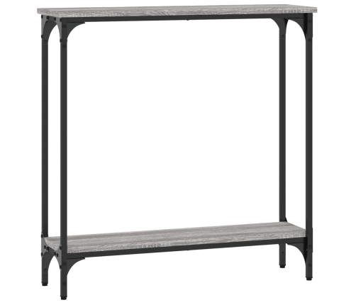 Mesa consola madera de ingeniería gris Sonoma 75x22,5x75 cm