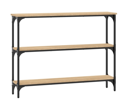 Mesa consola madera de ingeniería roble Sonoma 100x22,5x75 cm