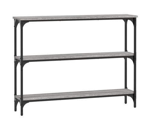 Mesa consola madera de ingeniería gris Sonoma 100x22,5x75 cm