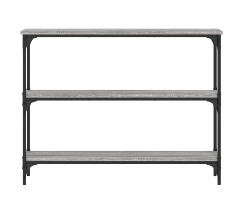 Mesa consola madera de ingeniería gris Sonoma 100x22,5x75 cm