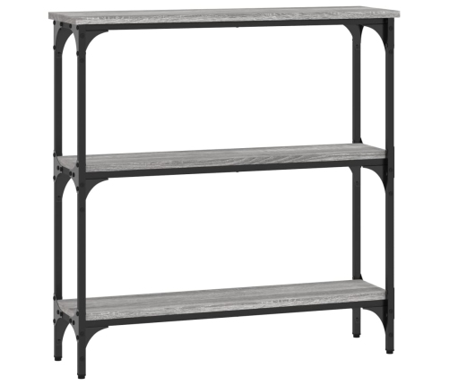 Mesa consola madera de ingeniería gris Sonoma 75x22,5x75 cm