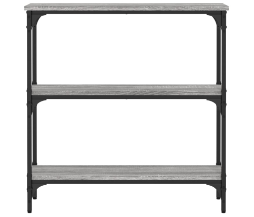 Mesa consola madera de ingeniería gris Sonoma 75x22,5x75 cm