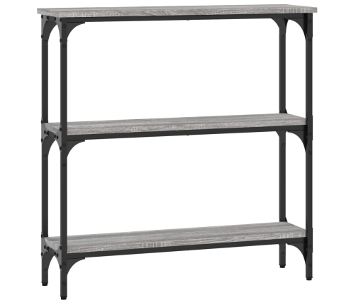 Mesa consola madera de ingeniería gris Sonoma 75x22,5x75 cm