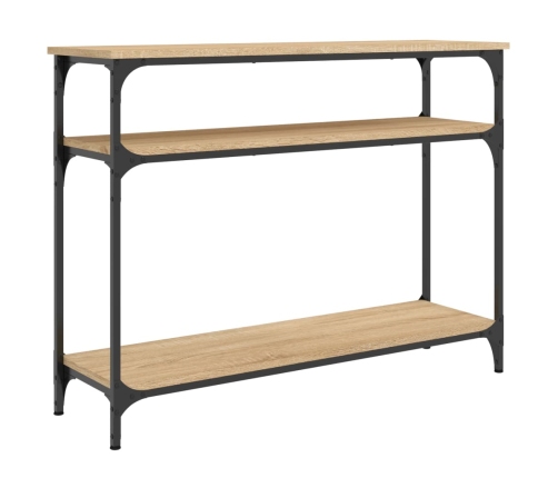 Mesa consola madera de ingeniería roble Sonoma 100x29x75 cm