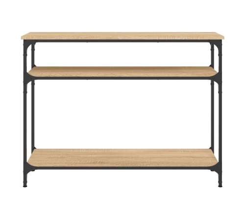 Mesa consola madera de ingeniería roble Sonoma 100x29x75 cm