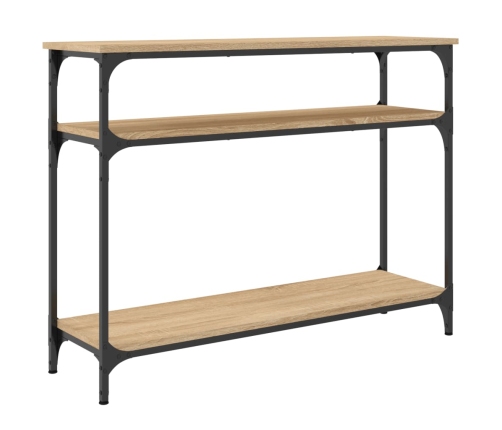 Mesa consola madera de ingeniería roble Sonoma 100x29x75 cm