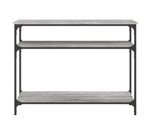 Mesa consola madera de ingeniería gris Sonoma 100x29x75 cm