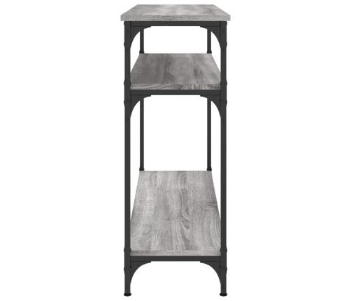 Mesa consola madera de ingeniería gris Sonoma 100x29x75 cm