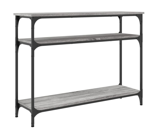 Mesa consola madera de ingeniería gris Sonoma 100x29x75 cm