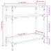 Mesa consola madera de ingeniería negra 75x29x75 cm