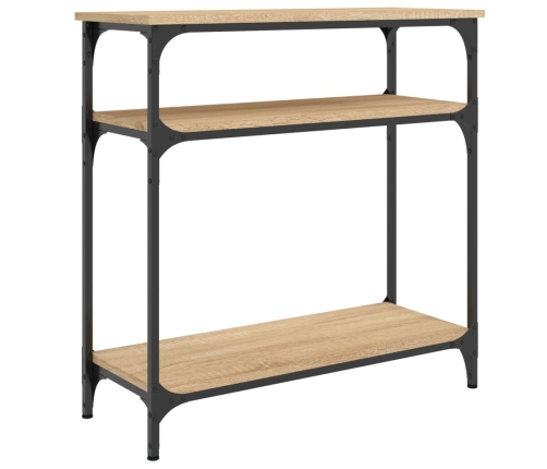 vidaXL Mesa consola madera de ingeniería roble Sonoma 75x29x75 cm