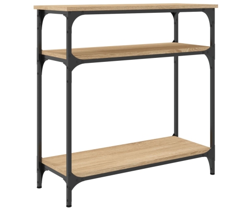 vidaXL Mesa consola madera de ingeniería roble Sonoma 75x29x75 cm