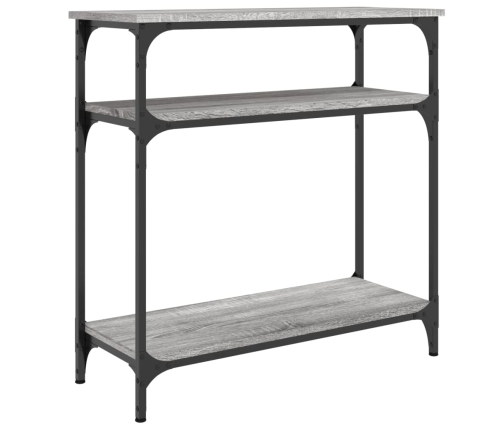 Mesa consola madera de ingeniería gris Sonoma 75x29x75 cm