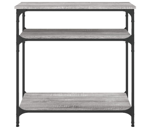 Mesa consola madera de ingeniería gris Sonoma 75x29x75 cm