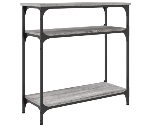 Mesa consola madera de ingeniería gris Sonoma 75x29x75 cm