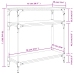 Mesa consola madera de ingeniería gris Sonoma 75x29x75 cm