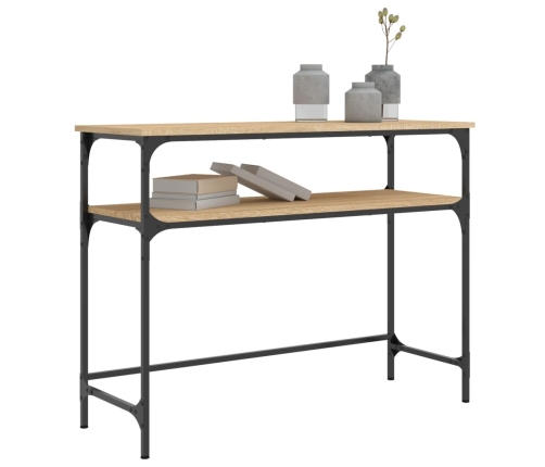 Mesa consola madera de ingeniería roble Sonoma 100x35,5x75 cm