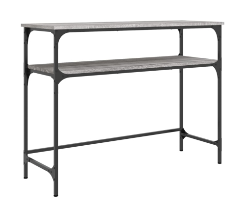 Mesa consola madera de ingeniería gris Sonoma 100x35,5x75 cm