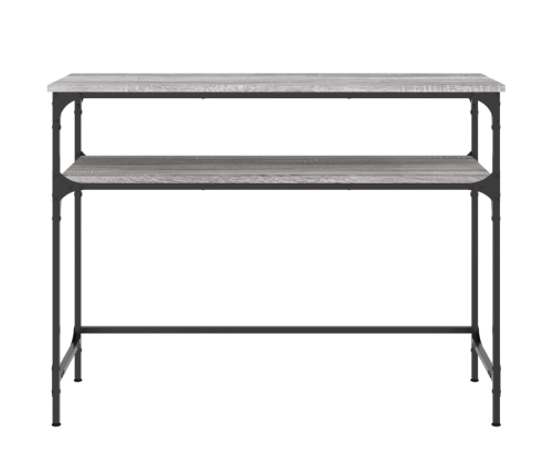 Mesa consola madera de ingeniería gris Sonoma 100x35,5x75 cm