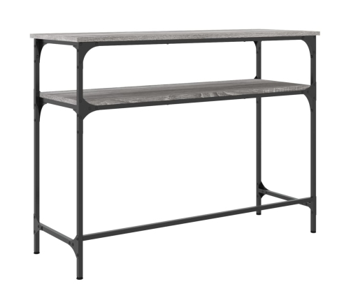 Mesa consola madera de ingeniería gris Sonoma 100x35,5x75 cm