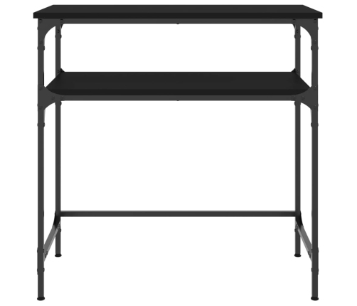 Mesa consola madera de ingeniería negra 75x35,5x75 cm