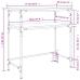 Mesa consola madera de ingeniería negra 75x35,5x75 cm