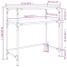 Mesa consola madera de ingeniería roble ahumado 75x35,5x75 cm