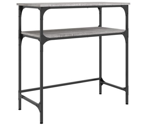 Mesa consola madera de ingeniería gris Sonoma 75x35,5x75 cm