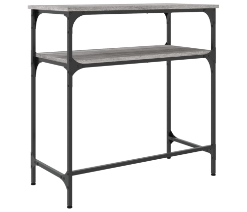 Mesa consola madera de ingeniería gris Sonoma 75x35,5x75 cm