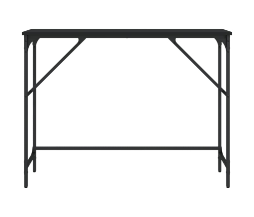 Mesa consola madera de ingeniería negro 100x32x75 cm