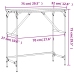 Mesa consola madera de ingeniería negra 75x32x75 cm