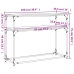 Mesa consola madera de ingeniería negra 100x35,5x75 cm