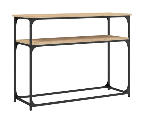 Mesa consola madera de ingeniería roble Sonoma 100x35,5x75 cm