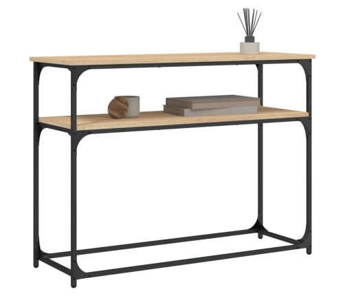 Mesa consola madera de ingeniería roble Sonoma 100x35,5x75 cm